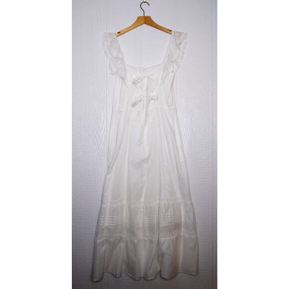 REFORMATION 'Tide' Ivory Cotton Maxi Dress US 12 NWT - Picture 6 of 14